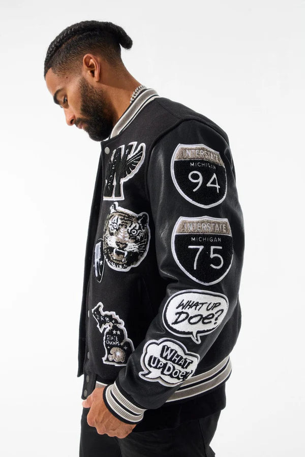 Jordan Craig Motown Varsity Jacket (Black Shadow)