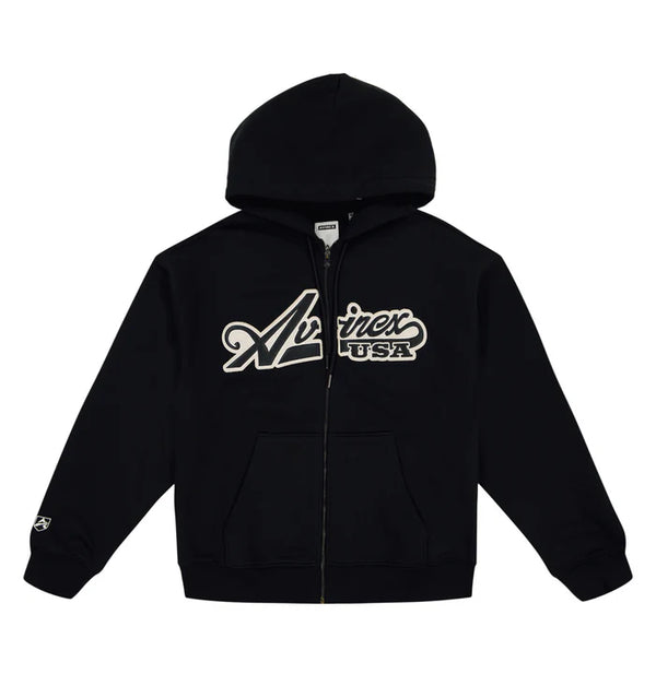 Avirex Men's Script Sweat Suit - Black