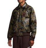 Avirex Icon Varsity Leather Jacket - Tonal camo print