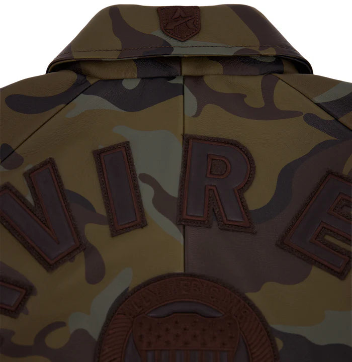 Avirex Icon Varsity Leather Jacket - Tonal camo print – Action Wear