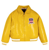 Avirex Icon Varsity Leather Jacket Mustard