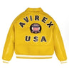 Avirex Icon Varsity Leather Jacket Mustard