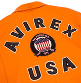 Avirex Icon Varsity Leather Jacket - SAFETY ORANGE