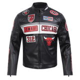 Pro Standard NBA Chicago Bulls Men's Moto Jacket - Black / Red