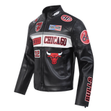 Pro Standard NBA Chicago Bulls Men's Moto Jacket - Black / Red