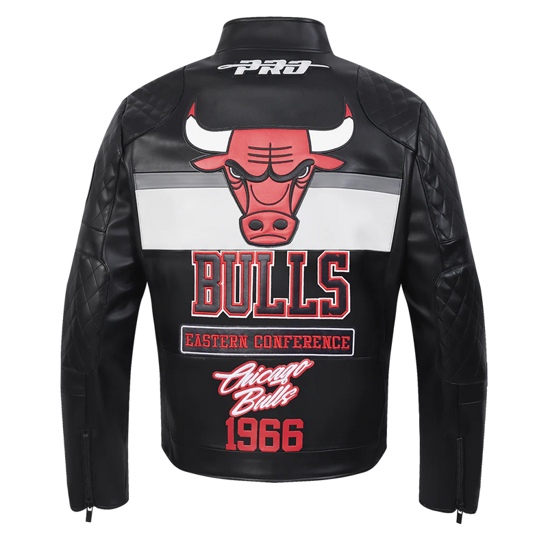 Pro Standard NBA Chicago Bulls Men's Moto Jacket - Black / Red