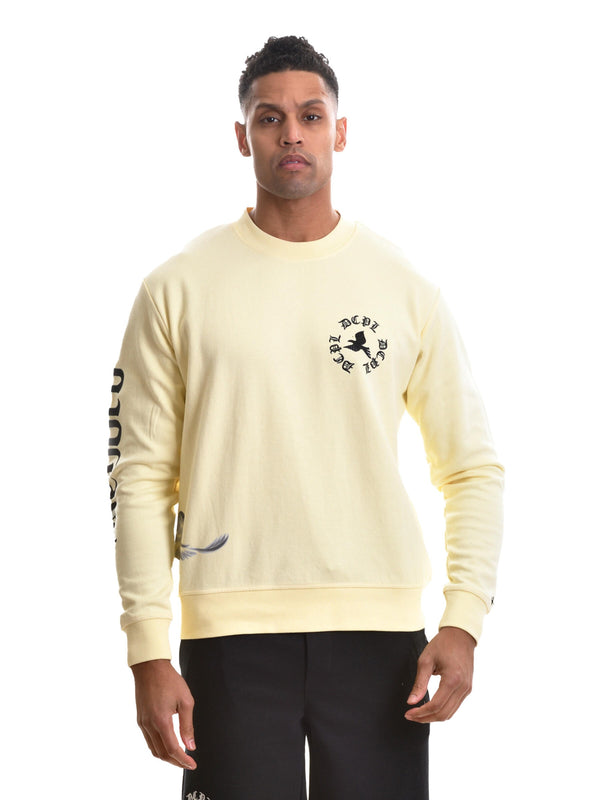 Men's DCPl Brand Crew Neck Sweater - CREAM