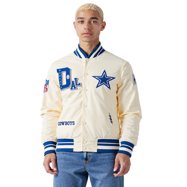 Pro Standard NFL DALLAS COWBOYS RETRO CLASSIC MEN'S RIB SATIN JACKET