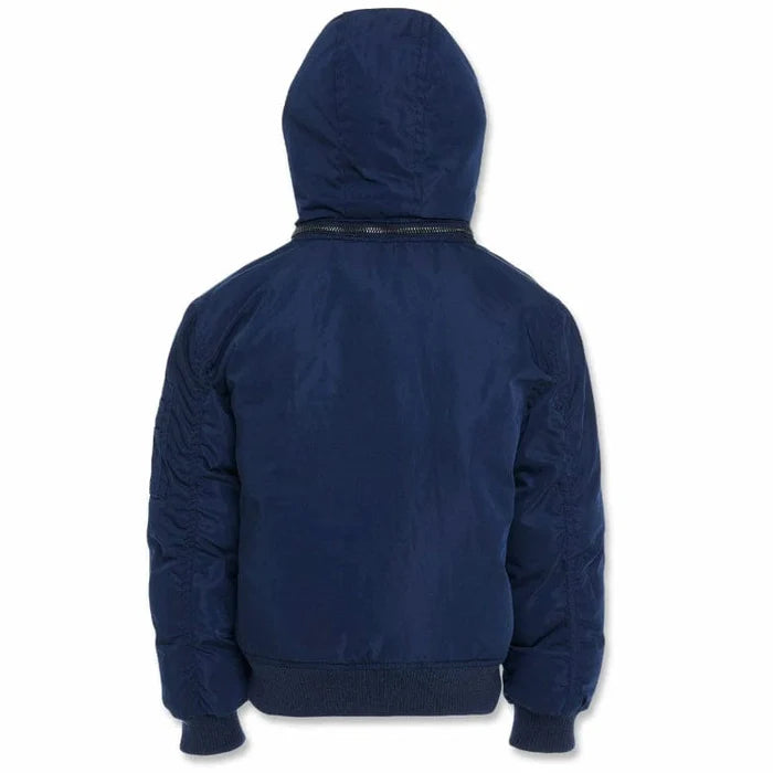 Kids Jordan Craig Squadron Hooded Bomber Jacket (Navy)