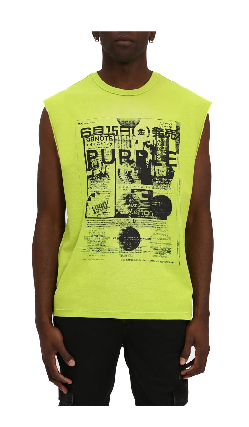 Purple Brand Scraps upper cut Shirt -  P103-TALC325