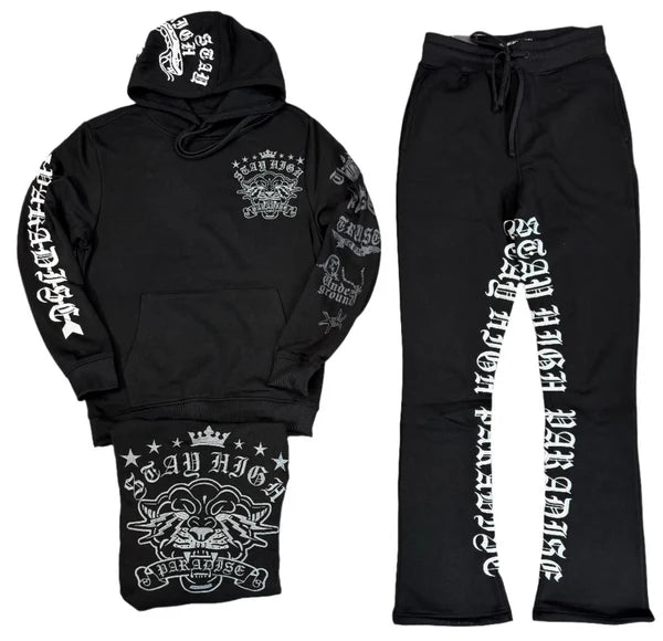 Rebel Minds - Stay High Fleece Set - Black