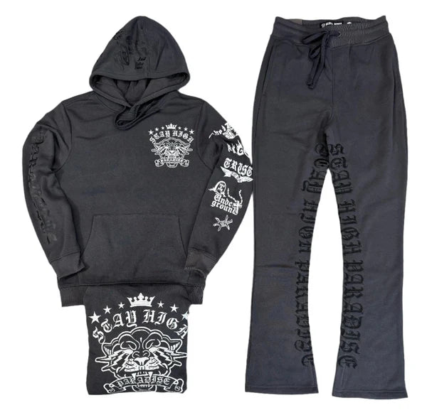 Rebel Minds - Stay High Fleece Set - Charcoal