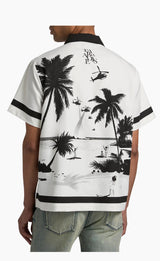 RTA Men's Clyde Short Set - White Palm Tree