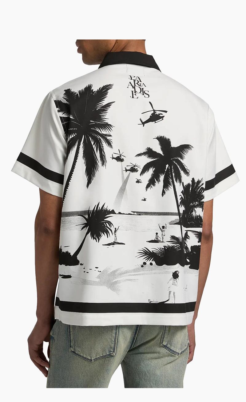 RTA Men's Clyde Short Set - White Palm Tree