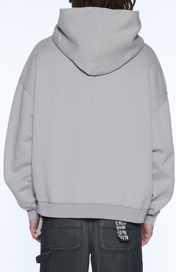 Ksubi Blasted Hoodie Smoke Grey - Grey
