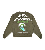 Genuine Kill The Drama men's Crew Neck - Olive