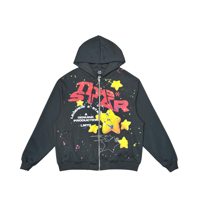 Genuine Star Men's Hoodie - Black