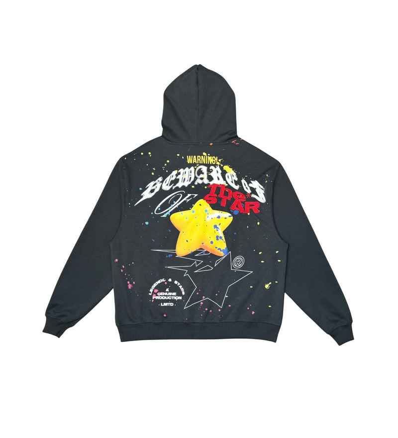 Genuine Star Men's Hoodie - Black