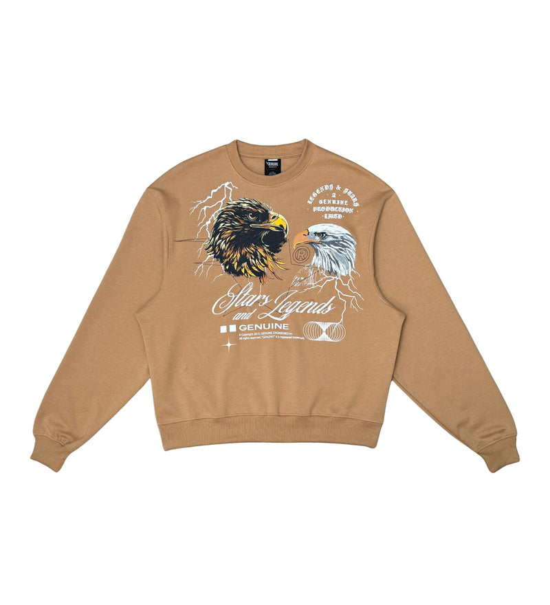 Genuine Stars and Legends men's Crew Neck - Tan