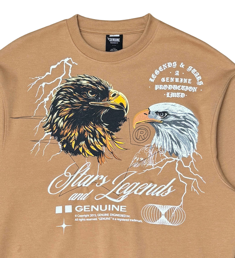 Genuine Stars and Legends men's Crew Neck - Tan