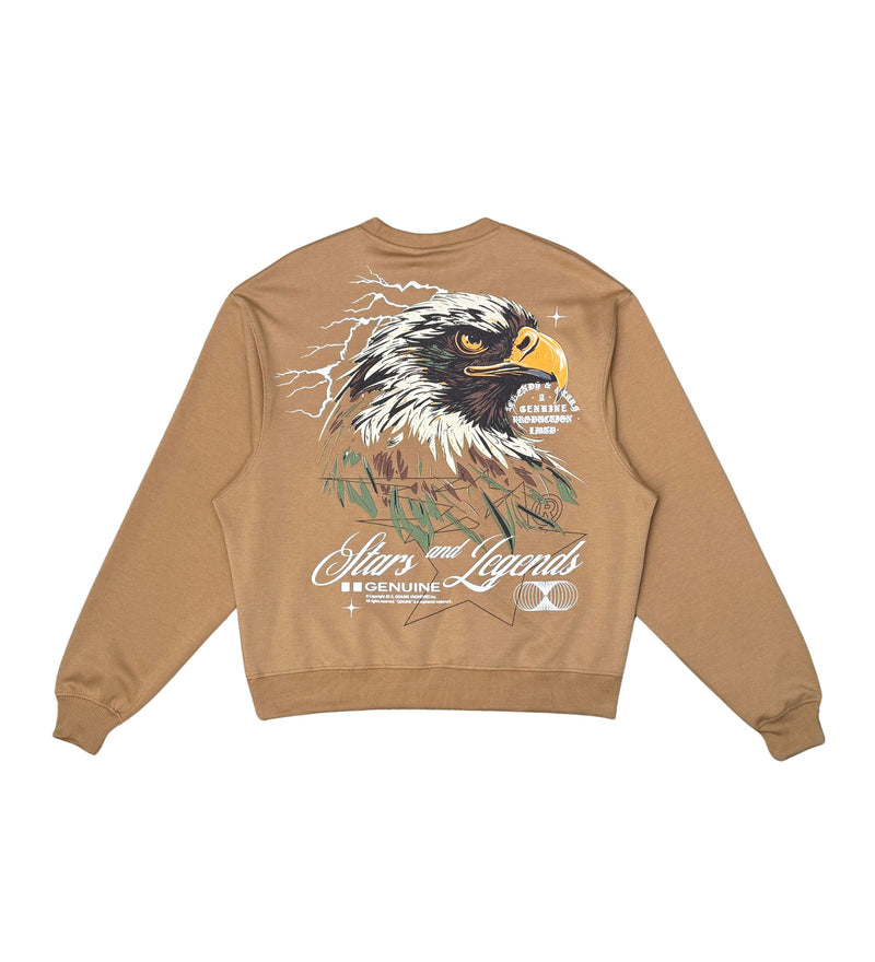 Genuine Stars and Legends men's Crew Neck - Tan