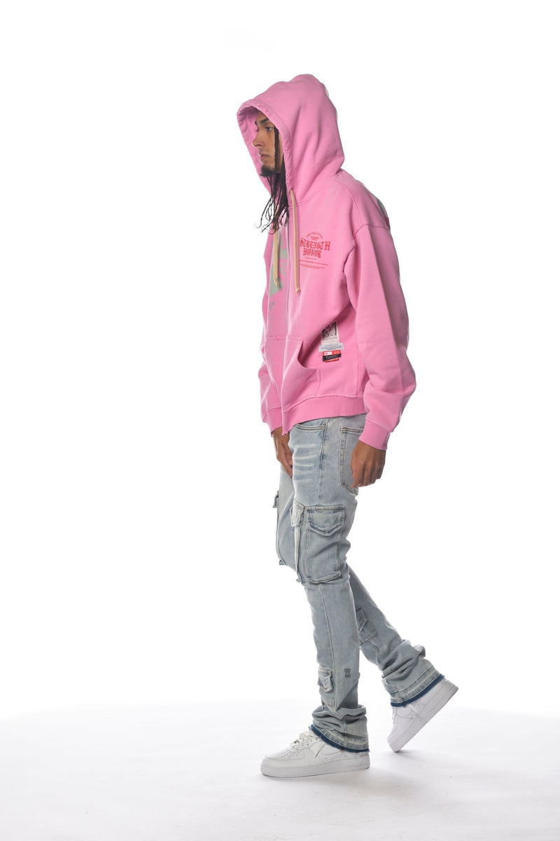 Gunziini Men's Strength Hoodie - Pink