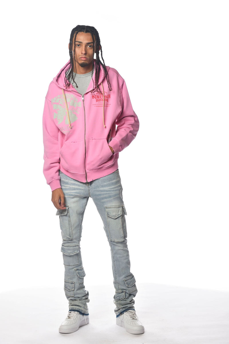 Gunziini Men's Strength Hoodie - Pink