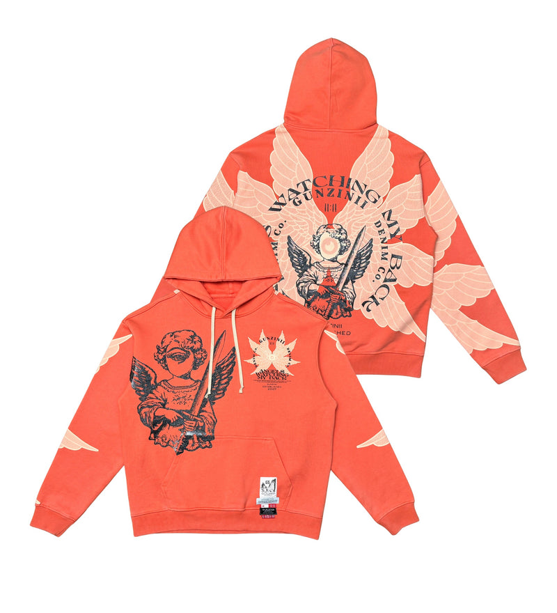 Gunziini Men's Angel Hoodie - Orange