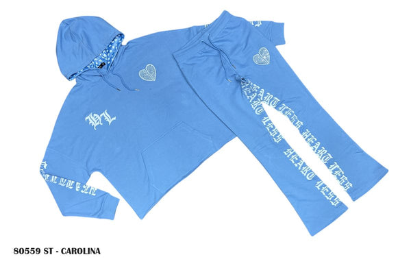 Focus Men's Sweat Suit - Baby Blue