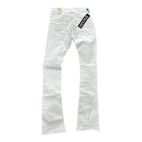 Jordan Craig Martin Stacked - Knee Shreds Jeans - White