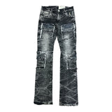 Men Forward Denim Stacked Jeans - Washed Black