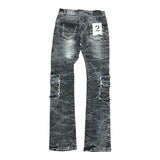 Men Forward Denim Stacked Jeans - Washed Black