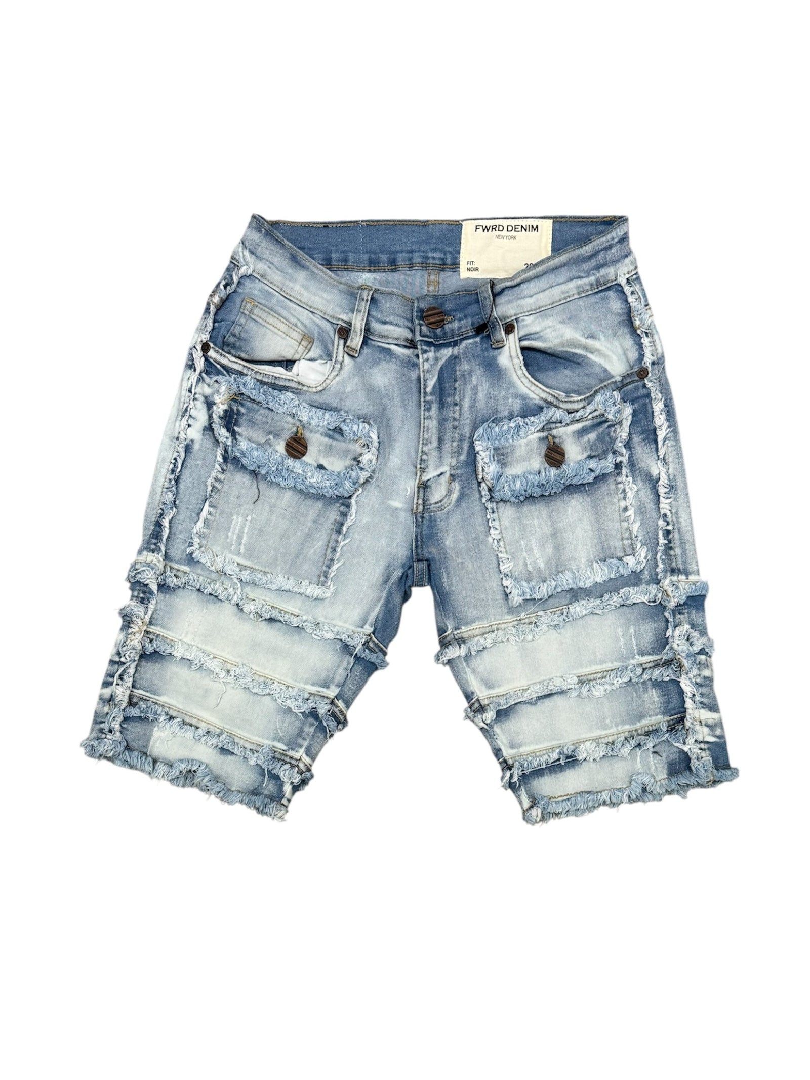 ficce MA1 リバーシブル　短丈　ドン小西　archive 37 BT Frayed Men Jeans Shorts - Gray Wash - BLVD – Action Wear