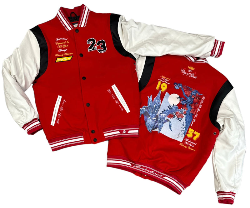 Men Awandland Varsity Jacket - Red