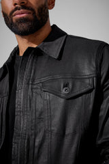 Smooth Criminal Full Zip Trucker Jacket (Jet Black)
