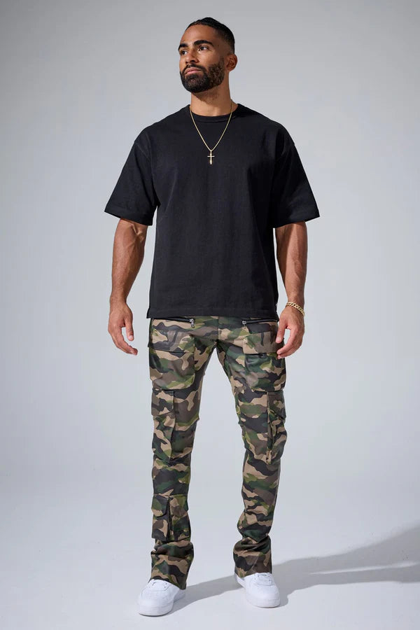 Ross Stacked - Trillest Cargo Pants (Vintage Camo)
