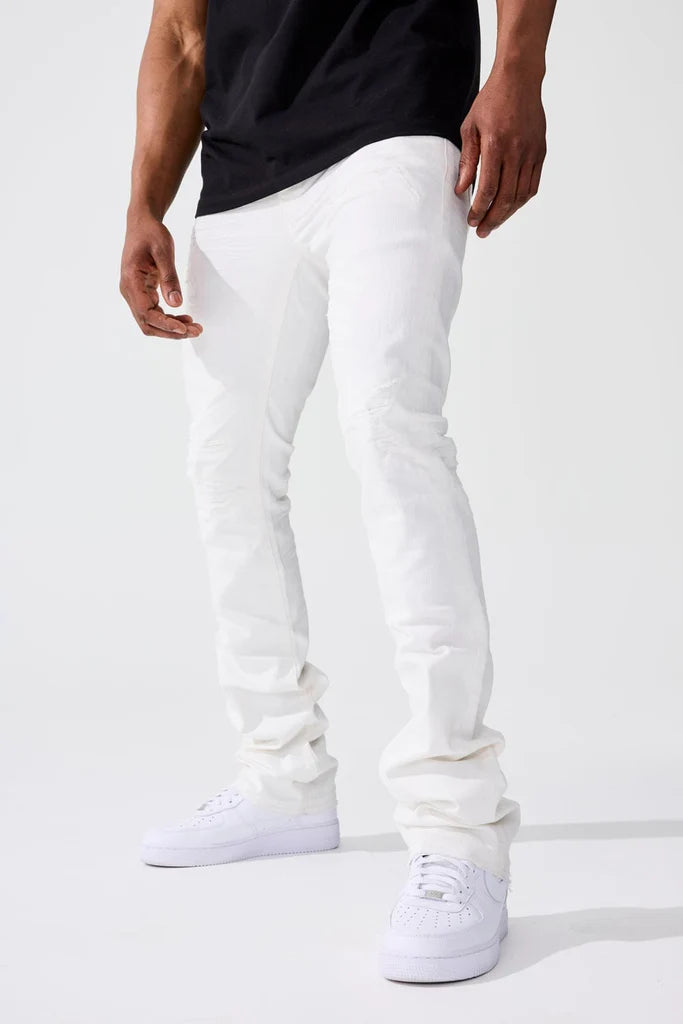 Jordan Craig Men Martin stacked Tribeca Twill Pants - Off White