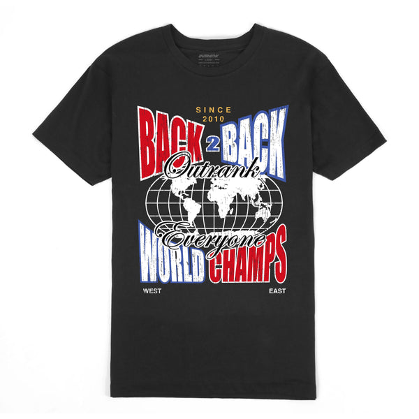 Outrank Men's Back 2 Back T-Shirt - Black