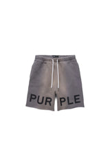 Purple Brand Men Jumbo Wordmark Charcoal Shorts - P446-HSCJ