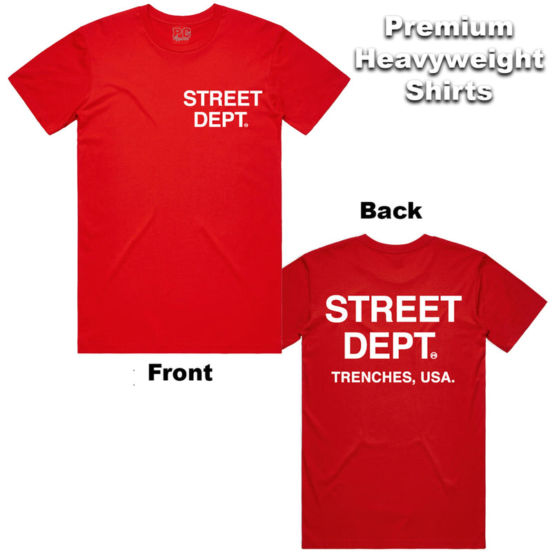 Street Department Men's T-Shirt - Red/White