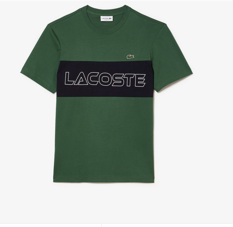 Lacoste Men's Regular Fit Printed Colorblock T-Shirt - TH1712 51