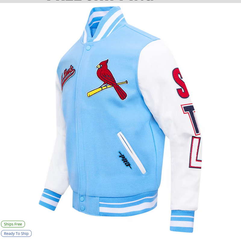 Pro Standard st louis cardinals Retro Classic Varsity Full-Zip Jacket