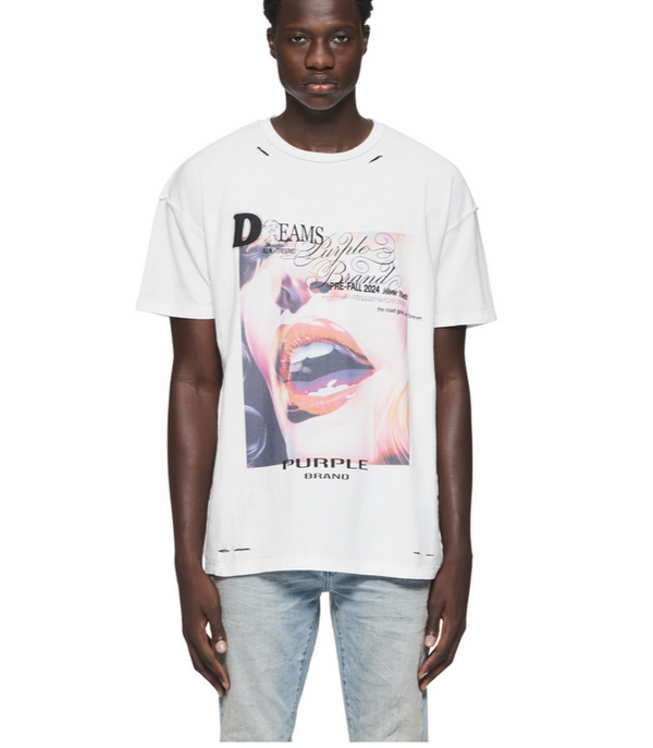 Purple Brand Dream Inside Out T-Shirt - White- P101-JDBW324 Purple Brand Dream Inside Out T-Shirt - White- P101-JDBW324