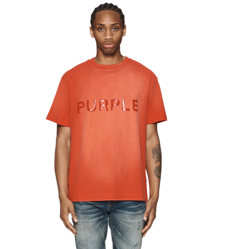 Purple Brand Faded Wordmark Shirt - P104-JWCR224