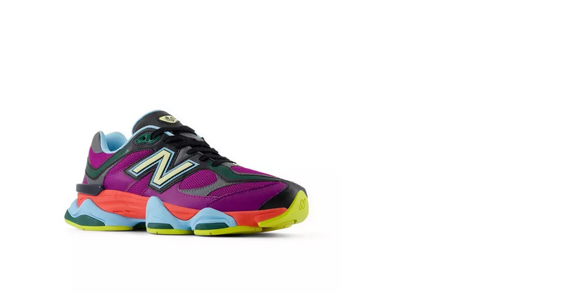 Red and purple sneakers shop