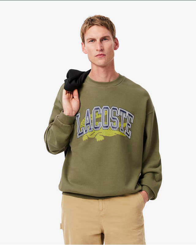 Lcoste Men's Loose Fit Fleece Sweatshirt