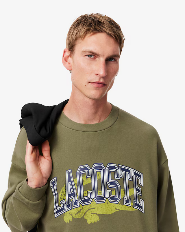 Lcoste Men's Loose Fit Fleece Sweatshirt