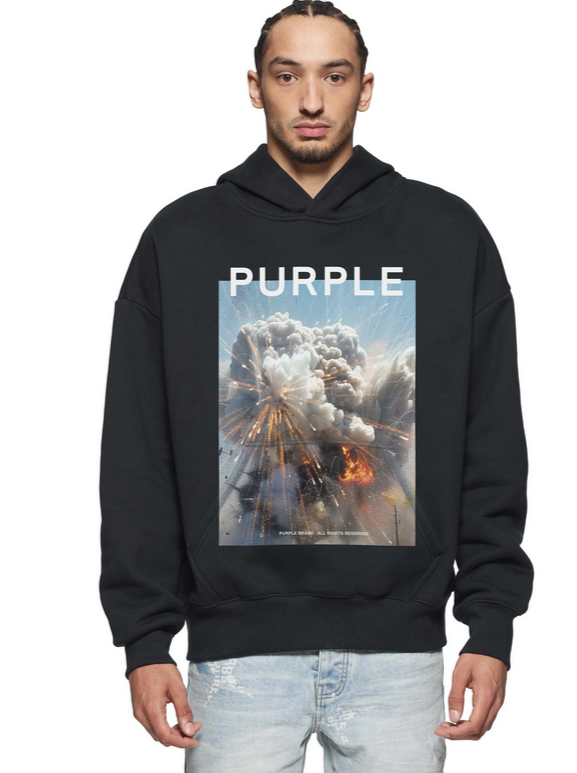 Purple Brand Fireworks Hoodie - P401-HBFW424