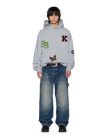 Ksubi patched ekcess hoodie grey marle