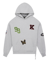 Ksubi patched ekcess hoodie grey marle